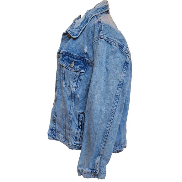 Old Navy Hamsa Sparkle Hand of Fatima Size 2X Denim Jacket - Picture 5 of 7